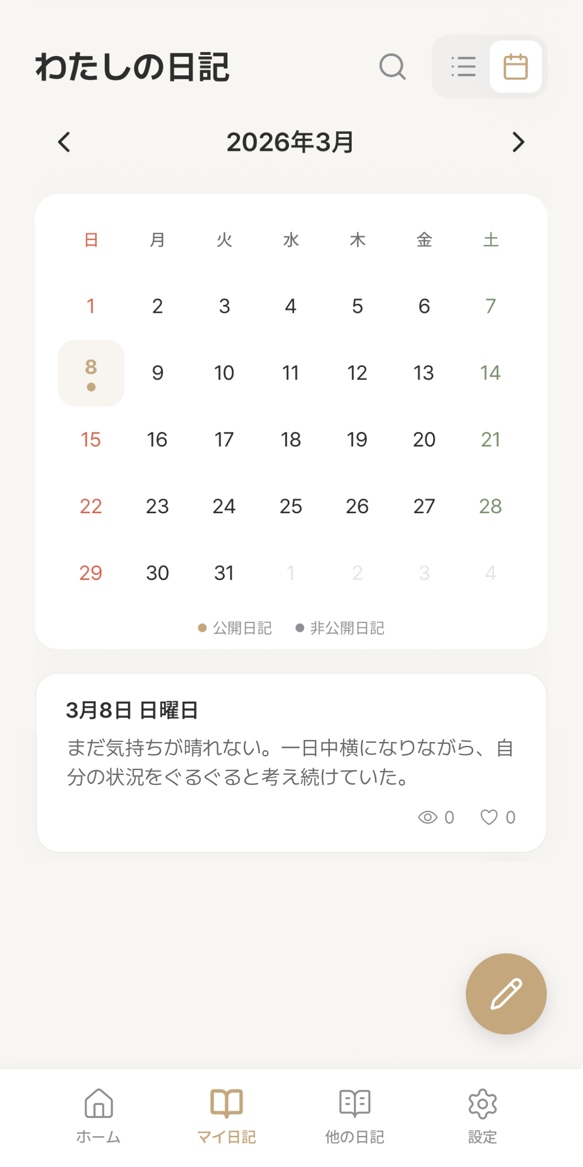 自分だけの日記を積み重ねる